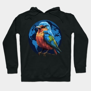 Eastern Bluebird Earth Day Hoodie